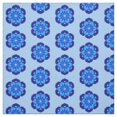 Lotus Blume Print, Indigo und Light Blue Stoff (Muster)