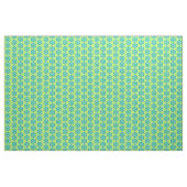 Lotus Blume Print, Lime Green und Light Blue Stoff (Yard (91,4 cm))