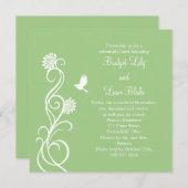 Lotus Blume Probe Abendessen (grün) Einladung (Vorne/Hinten)