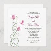 Lotus Blume Probe Abendessen (weiß) Einladung (Vorne/Hinten)