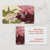 Lotus-Blume-Profil Telefonnummerkarte (Vorne/Hinten)