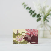 Lotus-Blume-Profil Telefonnummerkarte (Stehend Vorderseite)