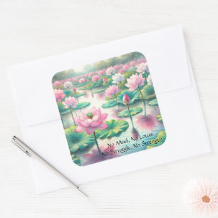 Lotus-Blume Quadratischer Aufkleber