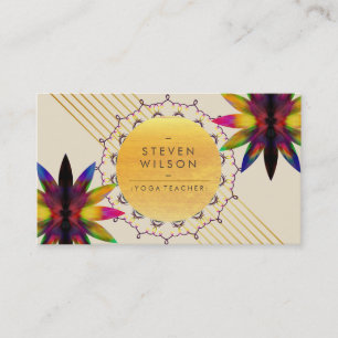 Lotus Blume Rainbow Decorative Yoga Holistisch Visitenkarte