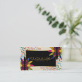 Lotus Blume Rainbow Decorative Yoga Holistisch Visitenkarte (Stehend Vorderseite)