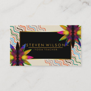 Lotus Blume Rainbow Decorative Yoga Holistisch Visitenkarte