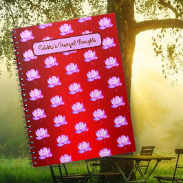 Lotus Blume Red Foil Hintergrundbild Notizblock