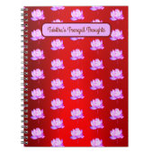 Lotus Blume Red Foil Hintergrundbild Notizblock (Vorderseite)