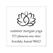 Lotus Blume Rücksendeadresse Permastempel (Design)