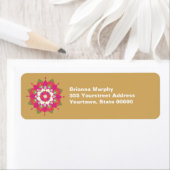 Lotus Blume Rücksendeadressen-Aufklebers (Insitu)