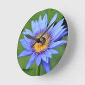 Lotus Blume Runde Wanduhr (Winkel)