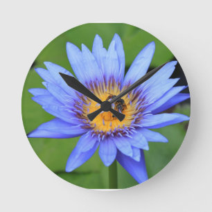 Lotus Blume Runde Wanduhr