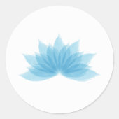 Lotus-Blume Runder Aufkleber (Vorderseite)