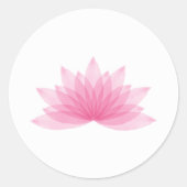 Lotus Blume Runder Aufkleber (Vorderseite)