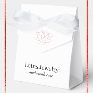 Lotus Blume Schmuck Schmuck Logo Brandmarke Geschenkschachtel