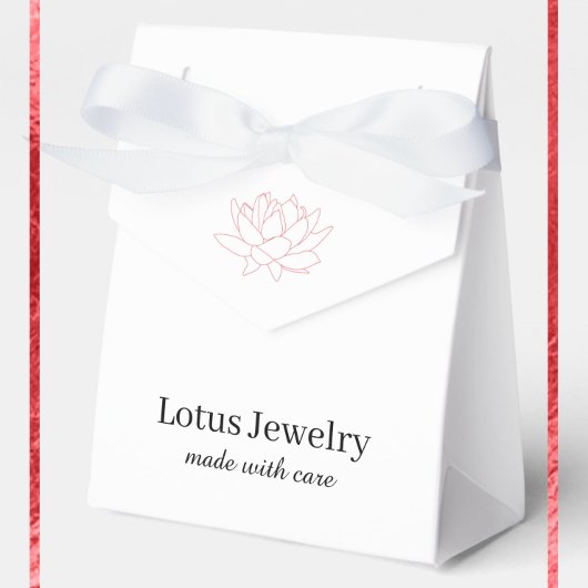 Lotus Blume Schmuck Schmuck Logo Brandmarke Geschenkschachtel