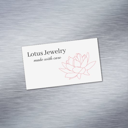 Lotus Blume Schmuck Schmuck Logo Diskontcode Magnetische Visitenkarte (Beispiel)