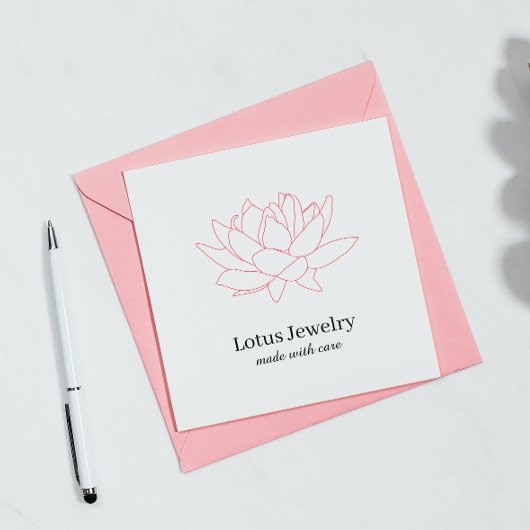 Lotus Blume Schmuck Schmuck Logo Diskontcode Quadratische Visitenkarte