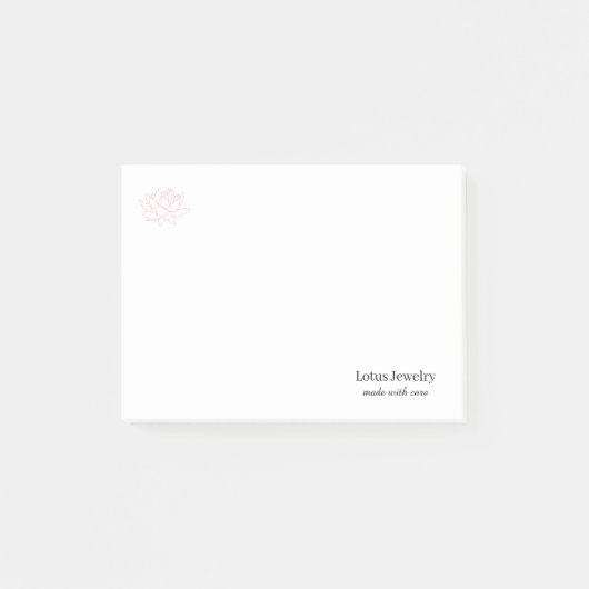 Lotus Blume Schmuck Schmuck Logo erstellen Sie Ihr Post-it Klebezettel (Vorderseite)