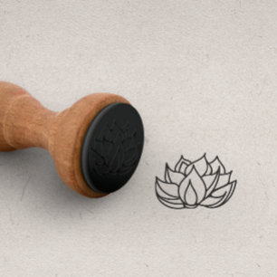 LOTUS BLUME Sign Punch Cards Treuekarte Gummistempel
