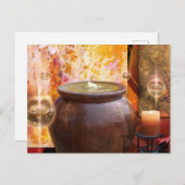 LOTUS-BLUME SIND DIE WASSERSONEN POSTKARTE (Vorne/Hinten)