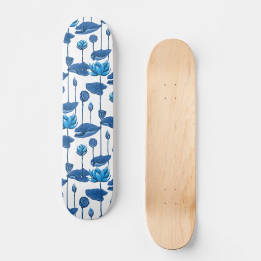 Lotus-Blume Skateboard (Vorderseite)