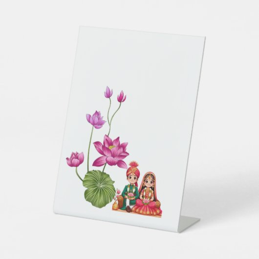 Lotus Blume Sockelschild (Vorderseite)