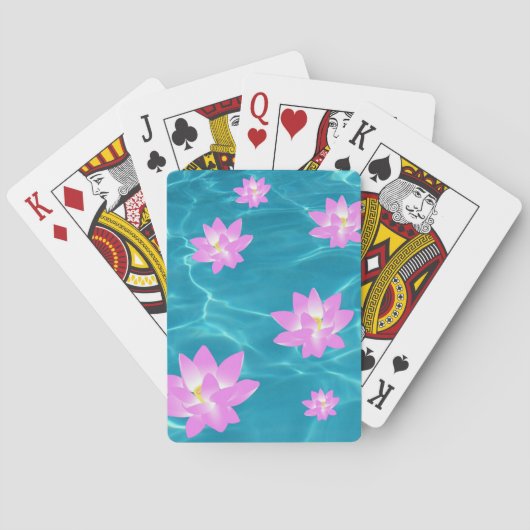 Lotus Blume Spielkarten (Rückseite)