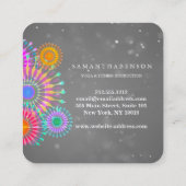 Lotus Blume Square Quadratische Visitenkarte (Rückseite)