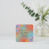 Lotus Blume Square Quadratische Visitenkarte (Stehend Vorderseite)