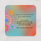 Lotus Blume Square Quadratische Visitenkarte (Rückseite)