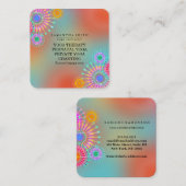 Lotus Blume Square Quadratische Visitenkarte (Vorne/Hinten)