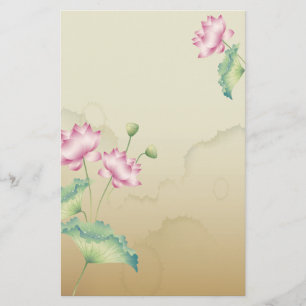 Lotus Blume Stationary Briefpapier