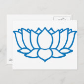 Lotus-Blume-Symbol Postkarte (Vorne/Hinten)
