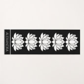 Lotus Blume Symbol Schwarz-weiß Personalisiert Yogamatte (Vorderseite (Horizontal))