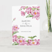 Lotus Blume Taj Mahal Indian Wedding Programm (Vorderseite)