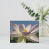 Lotus Blume und Blue Sky I Postkarte (Stehend Vorderseite)