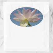 Lotus Blume und Blue Sky II Ovaler Aufkleber (Tasche)