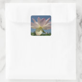 Lotus Blume und Blue Sky II Quadratischer Aufkleber (Tasche)