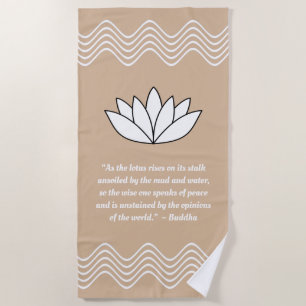 Lotus Blume und Buddha Quote Strandtuch