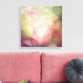 Lotus Blume und Dragonflies Canvas Print Leinwanddruck (Insitu (Wohnzimmer))