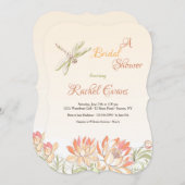 Lotus Blume und Dragonfly Einladung (Vorne/Hinten)