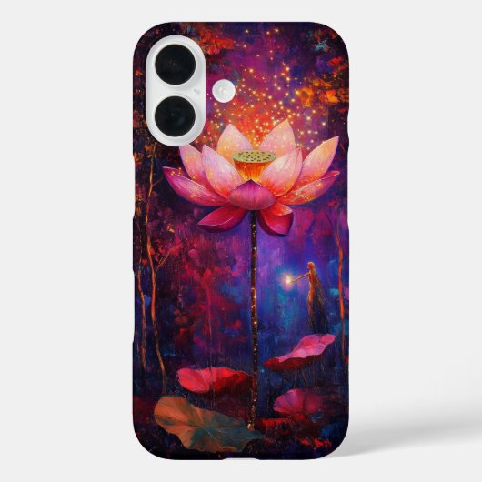 Lotus Blume und Engel Case-Mate iPhone Hülle (Rückseite)