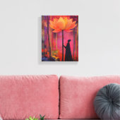 Lotus Blume und Engel Leinwanddruck (Insitu (Wohnzimmer))