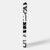 Lotus-Blume und -Mandalase in Schwarzweiß Case-Mate iPhone Hülle (Rückseite / Rechts)