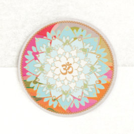 Lotus Blume und Om Symbol Mandala Sticker