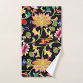 Lotus Blume und Wein Badhandtuch Set (Handtuch)