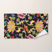 Lotus Blume und Wein Badhandtuch Set (Handtuch)