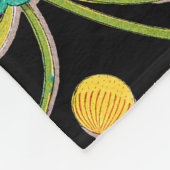 Lotus Blume und Wein Fleecedecke (Ecke)