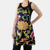 Lotus Blume und Wein Schürze (InSitu)